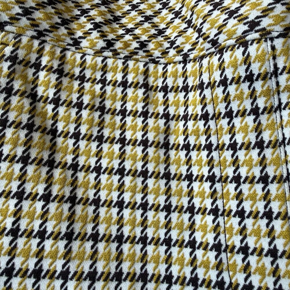 Spanx Perfect Kick Flare Dijon Jacquard Plaid Ponte Pull On Crop Pant Size S - Picture 4 of 16